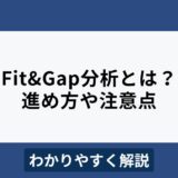 Fit&Gap分析とは？Fit to Standardとの違いや進め方をわかりやすく解説
