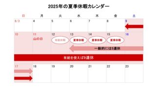 2025年の夏季休暇はいつから？平均日数は？最大9連休も！